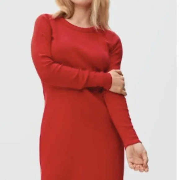 open lace back dress The Ribbed Sweater Dress